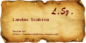 Landau Szabina névjegykártya